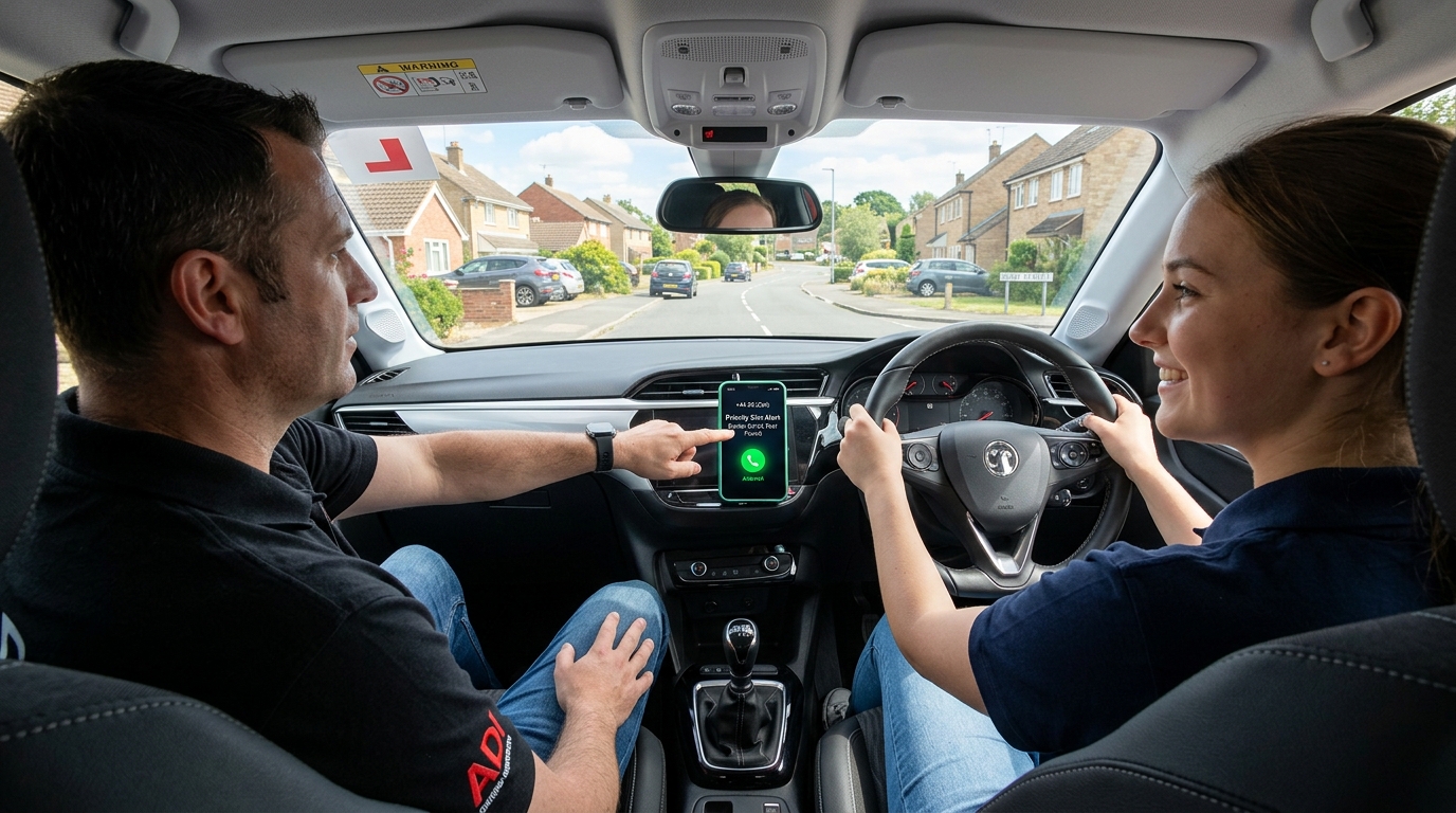 UK Right-Hand-Drive Car Receiving +44 Priority Slot Call Alert